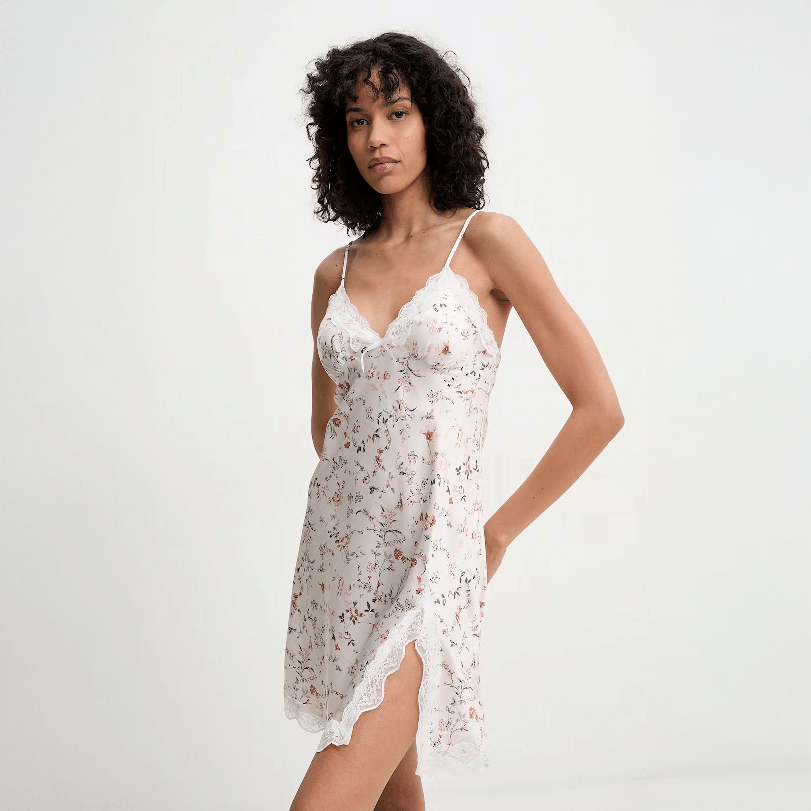 MoMang Pajama Summer Bloom Slip Dress Luxe Touch Poly Satin Momang Studio MoMang Pajama Summer Bloom Slip Dress Luxe Touch Poly Satin Momang Studio