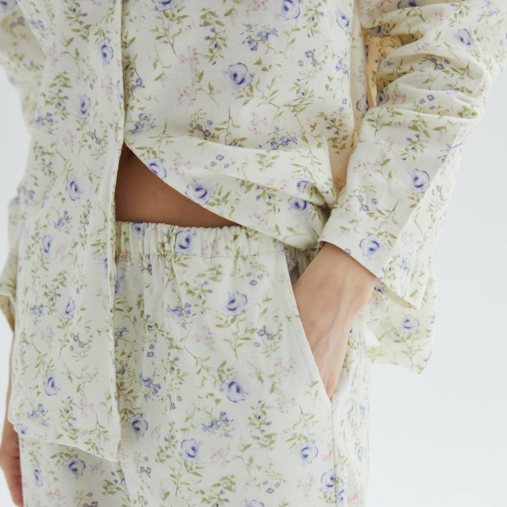 MoMang Pajama Olive Bloom Pajama Set Organic Cotton