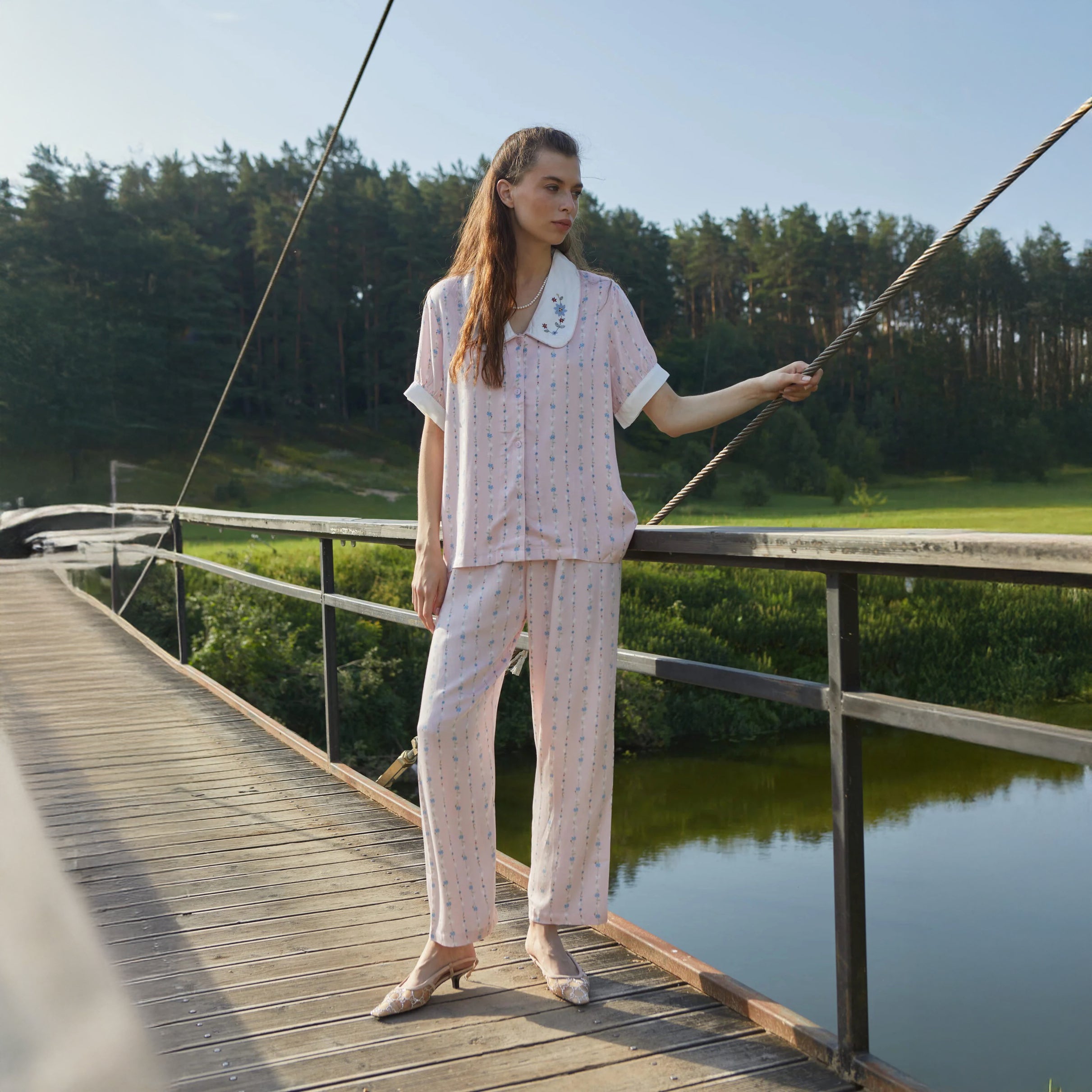 MoMang Pajama Petal Poise Pajama Set Buttery Modal