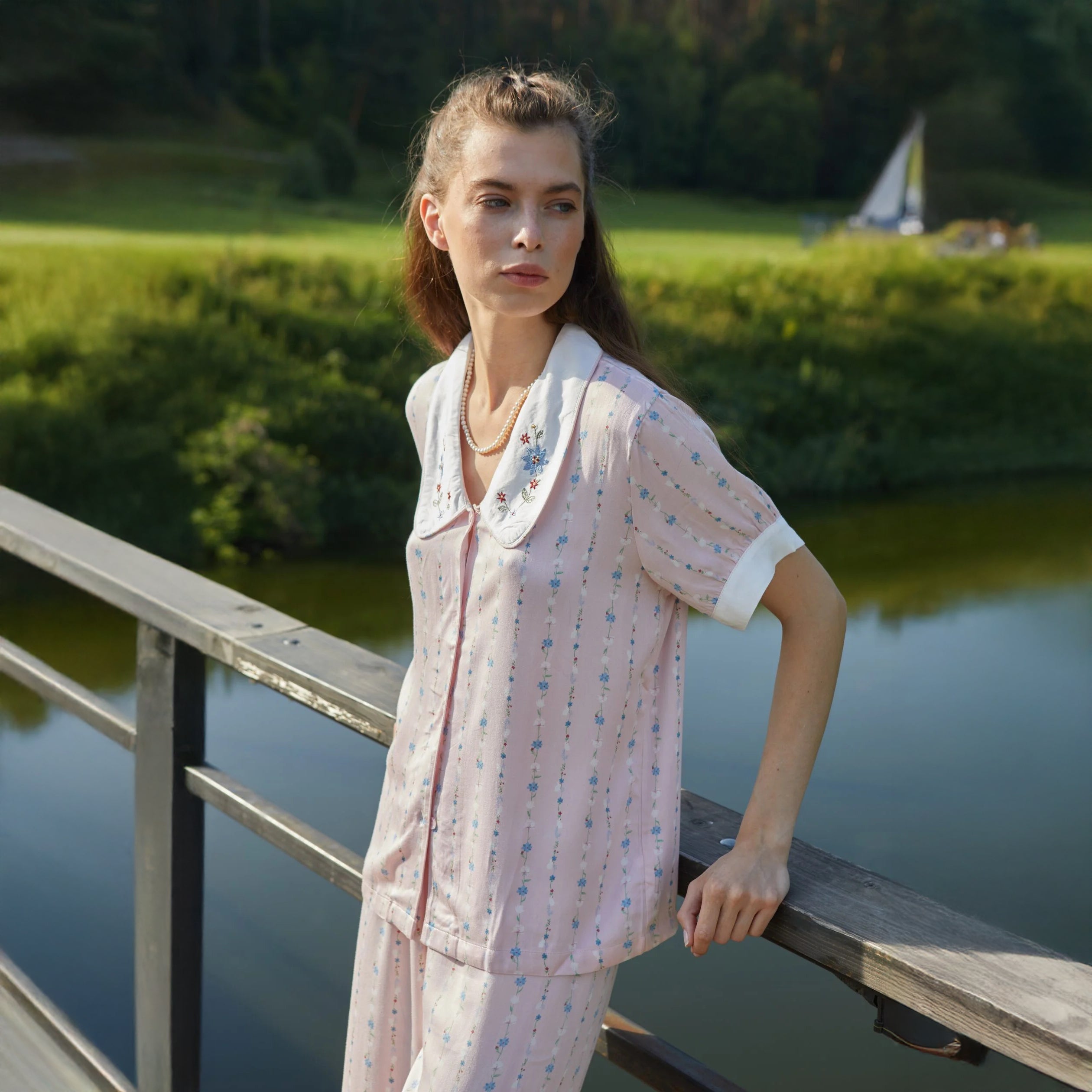 MoMang Pajama Petal Poise Pajama Set Buttery Modal