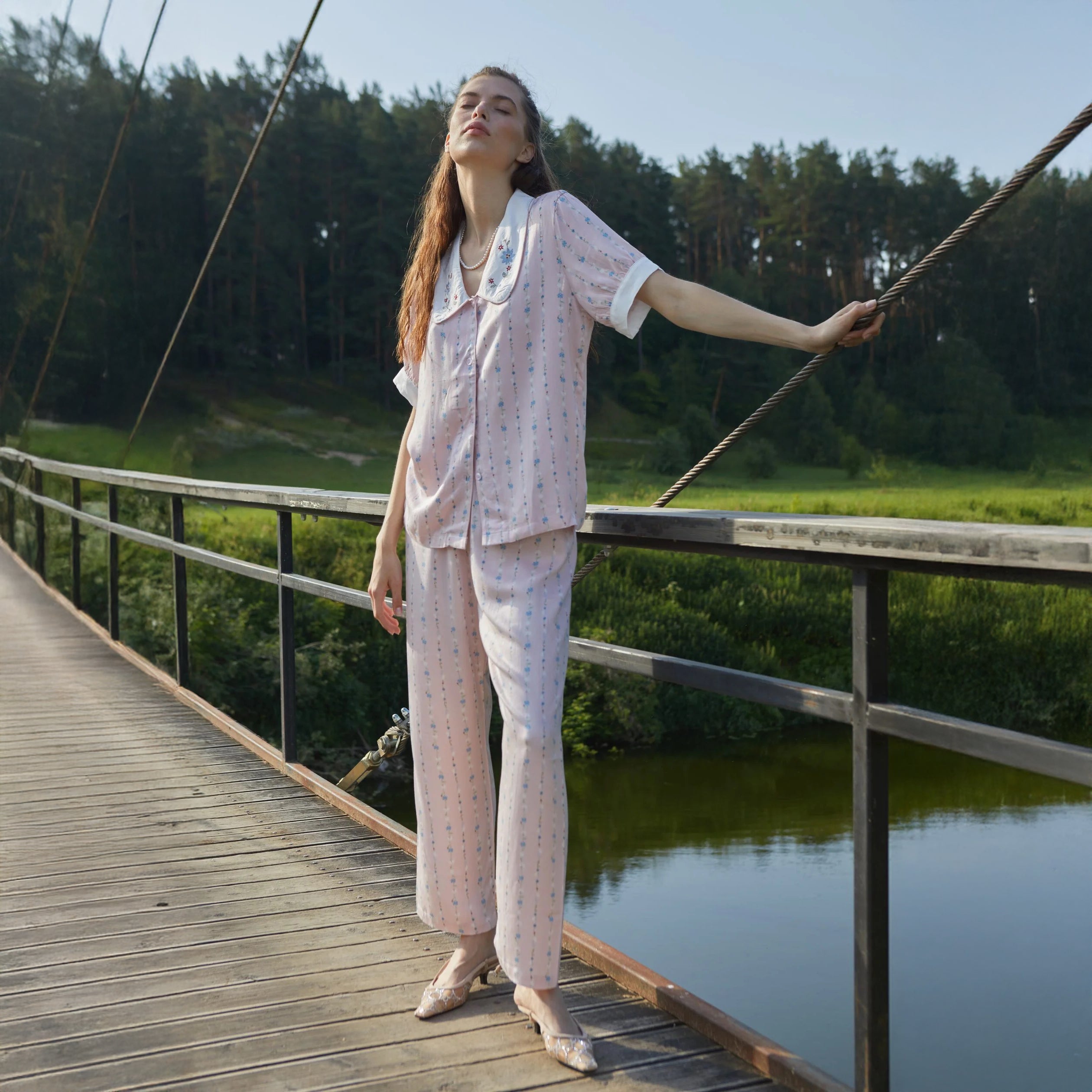 MoMang Pajama Petal Poise Pajama Set Buttery Modal