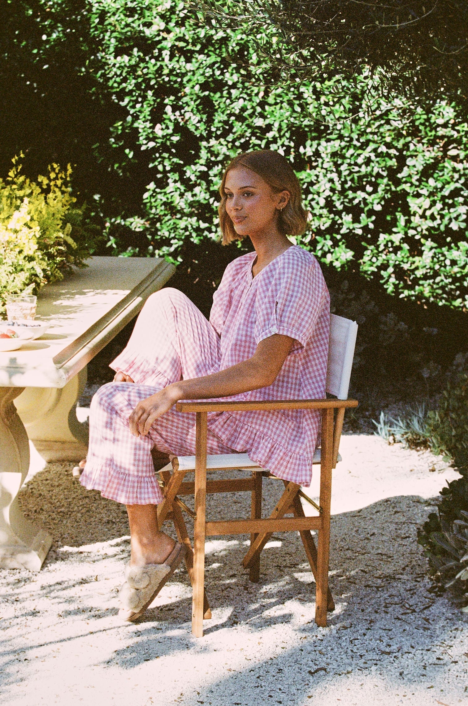 Gingham Berry Pajama Set