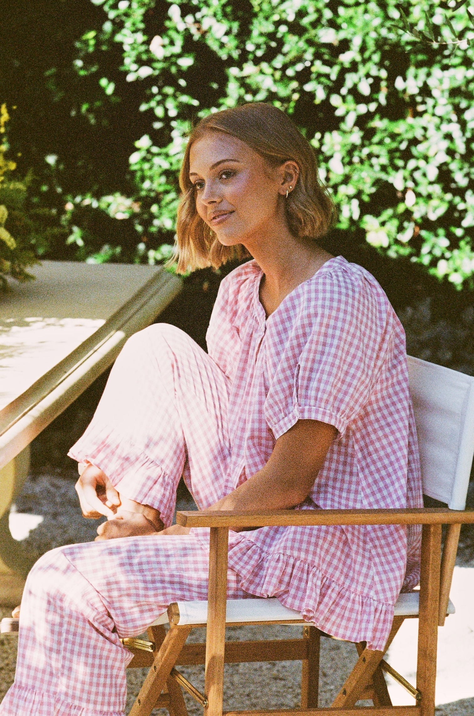 Gingham Berry Pajama Set