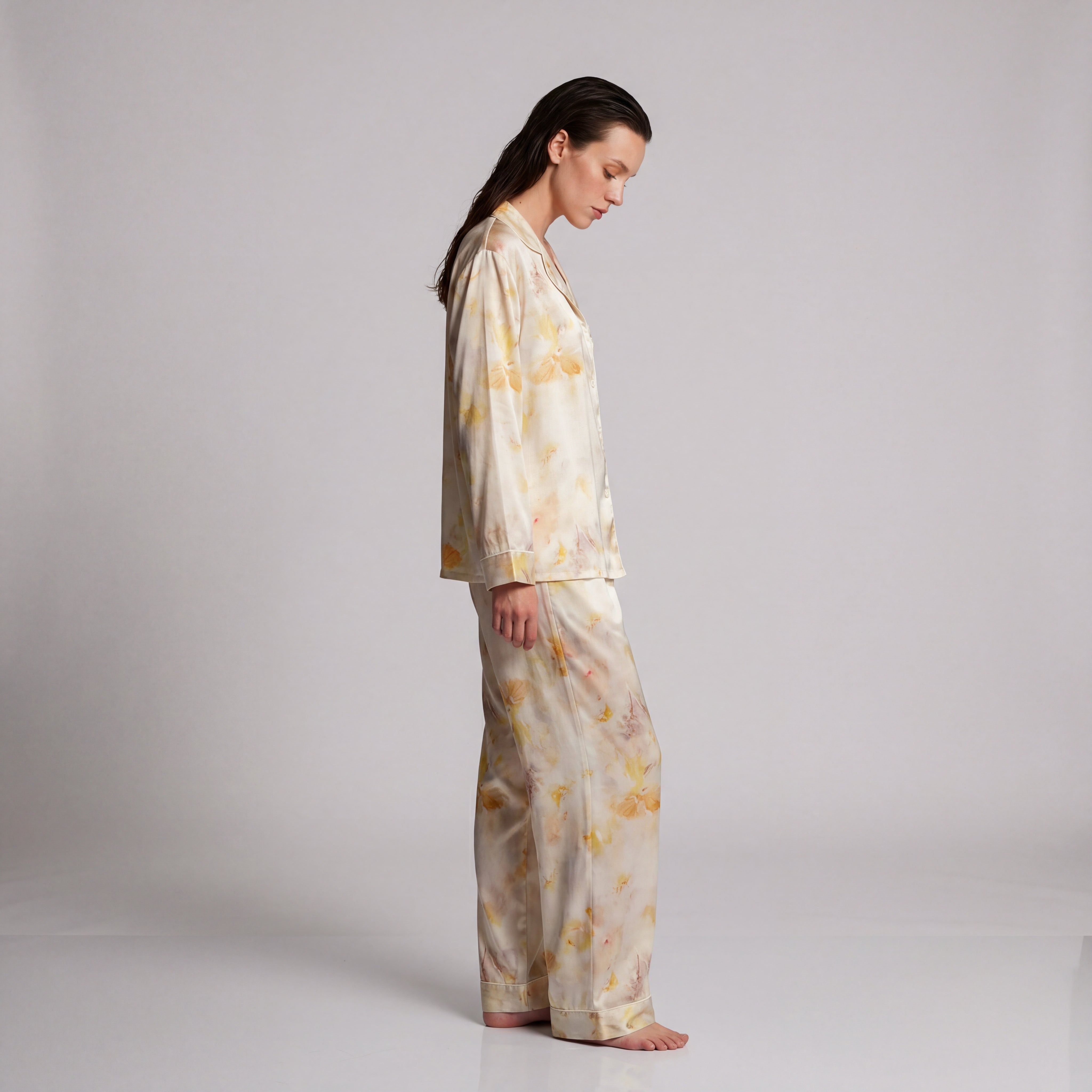 MoMang Pajama Golden Reverie Pajama Set Tencel™ Lyocell Satin