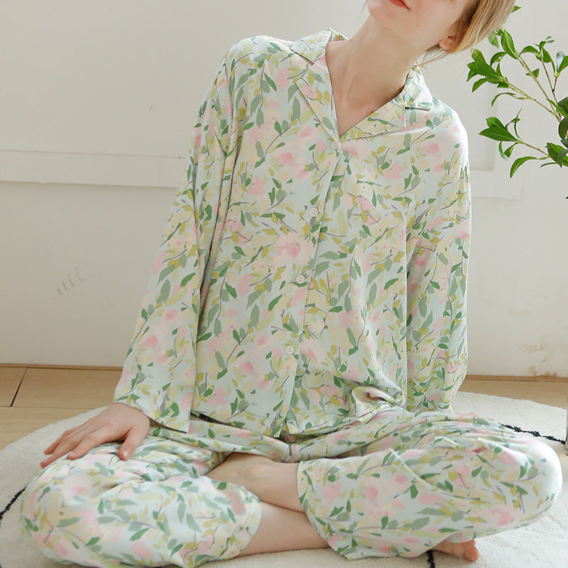 Blush Leaf Pajama Set