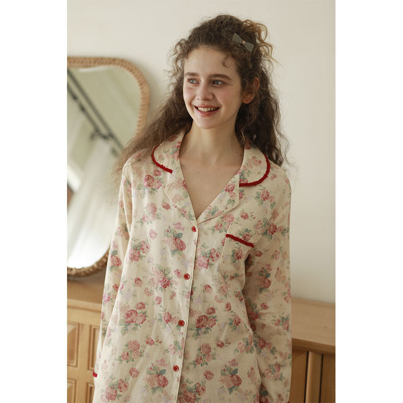 Scarlet Bloom Pajama Set
