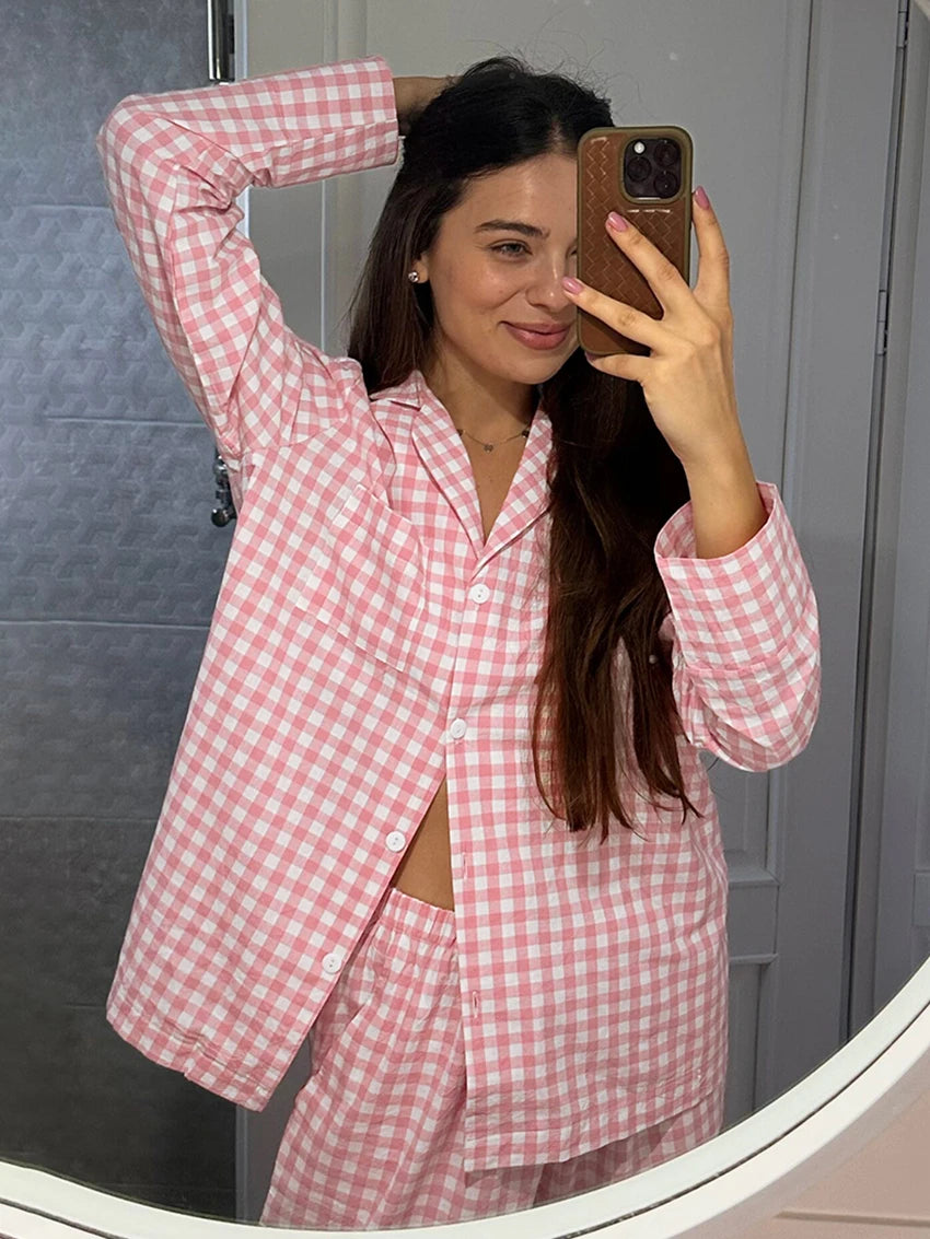 Sweet Gingham Pajama Set