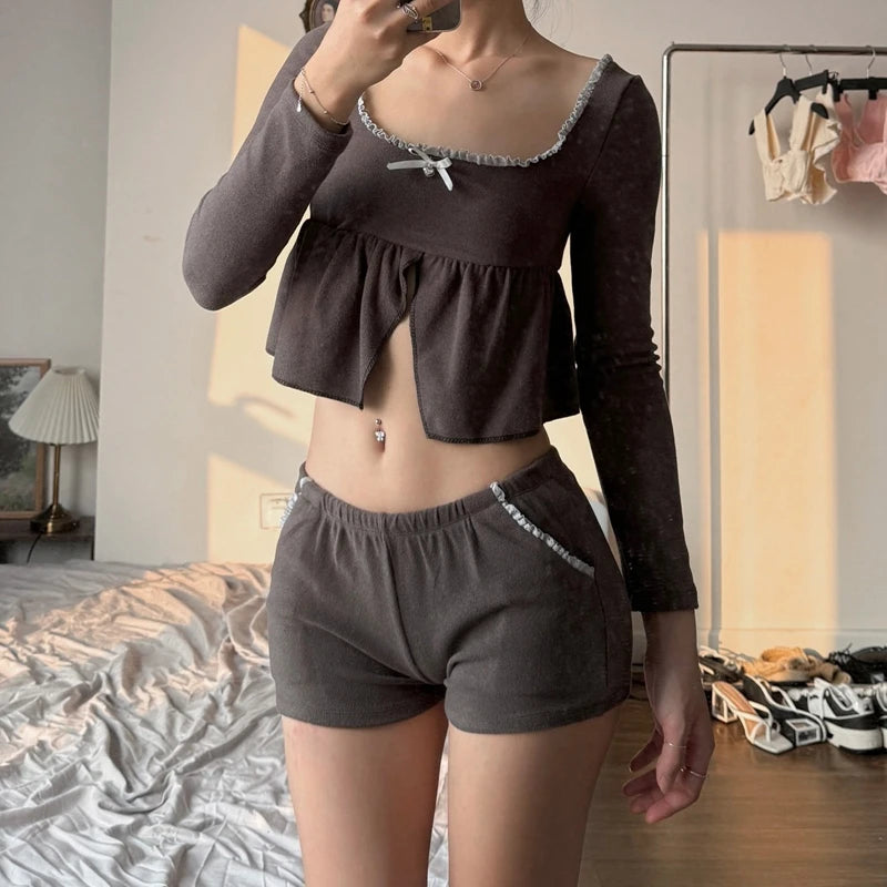 Ruffle Bow Lounge Set