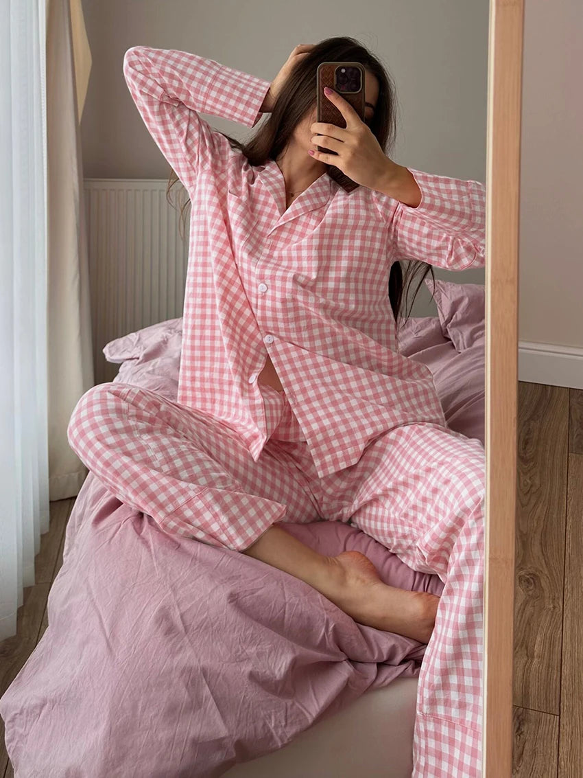 Sweet Gingham Pajama Set