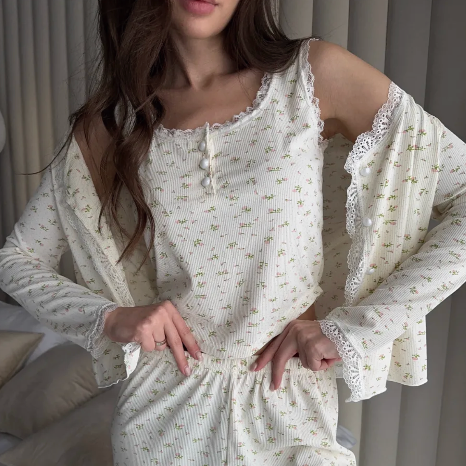 Floral 3-in-1 Pajama Set
