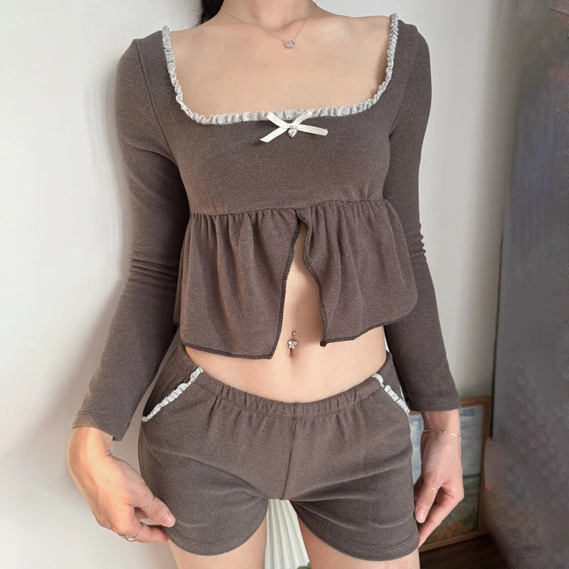 Ruffle Bow Lounge Set