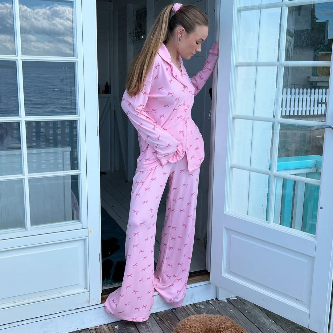 Soft Cotton Bow Pajamas