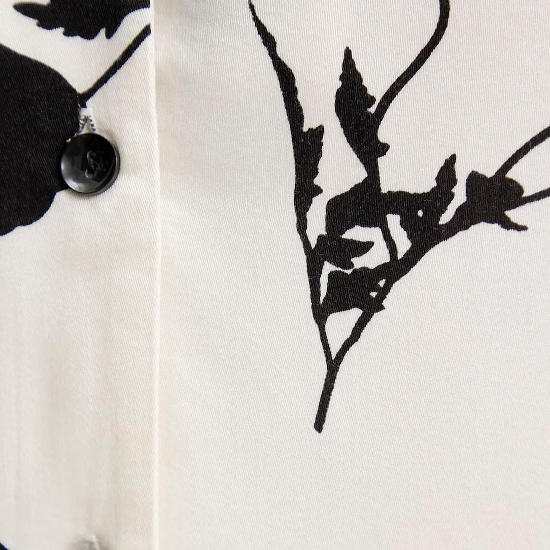 Monochrome Petal Pajama Set