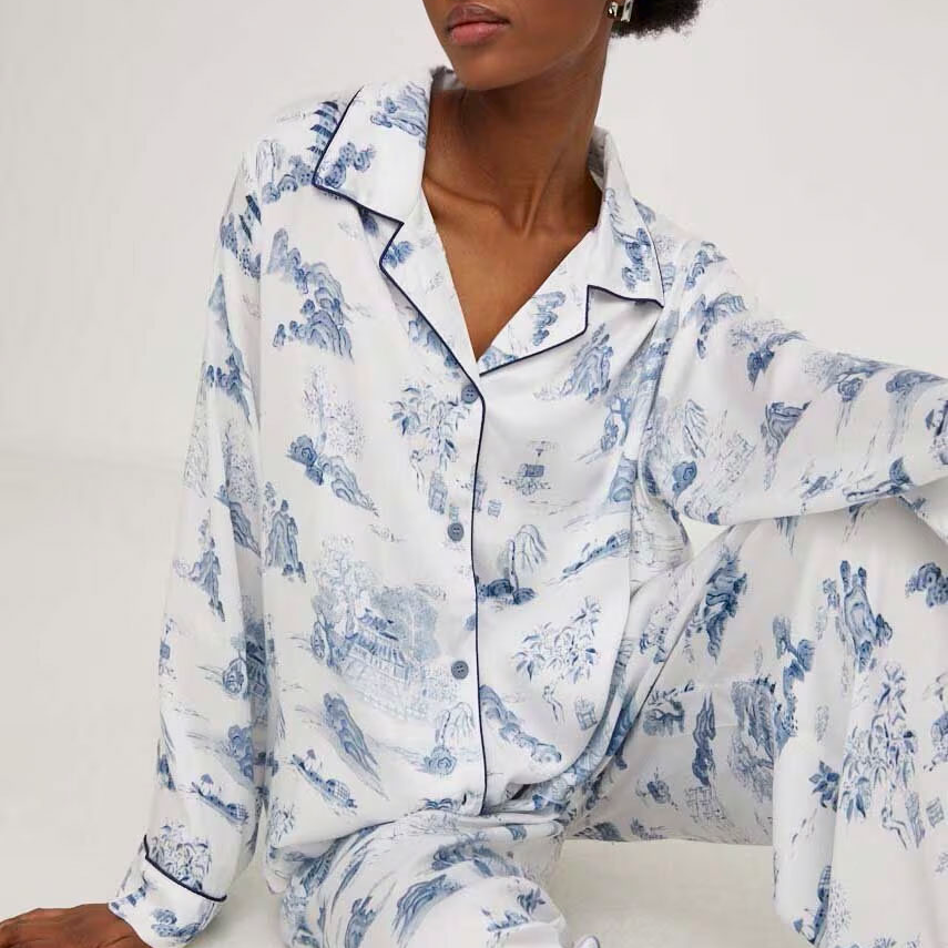 Blue Willow Pajama Set