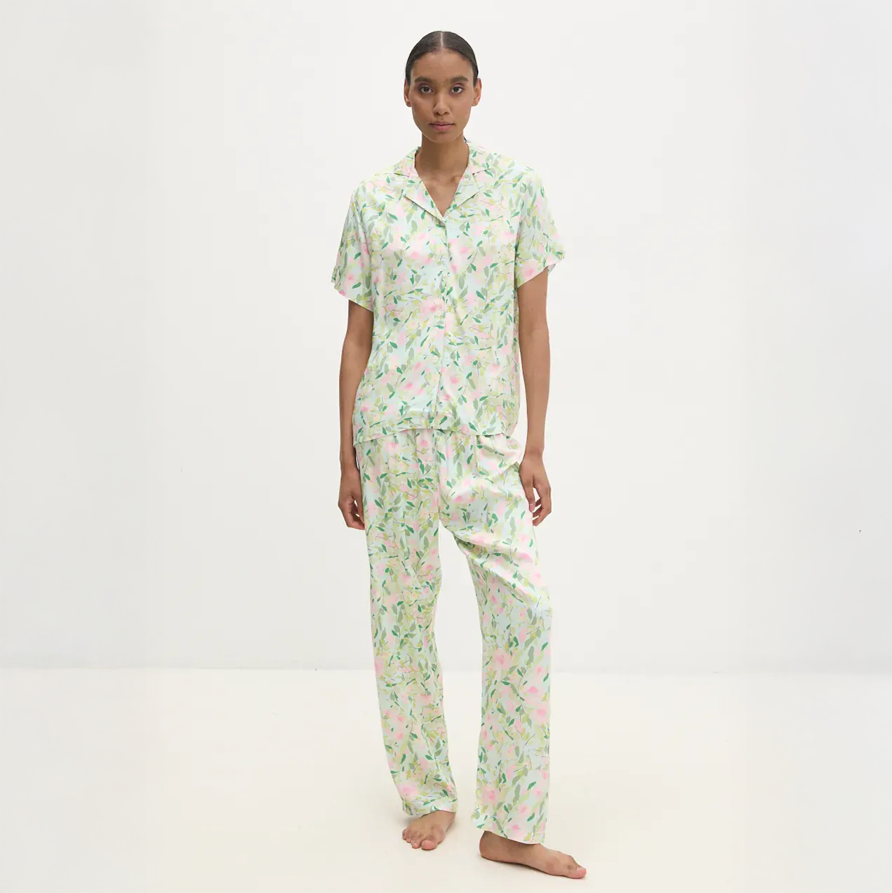 Blush Leaf Pajama Set