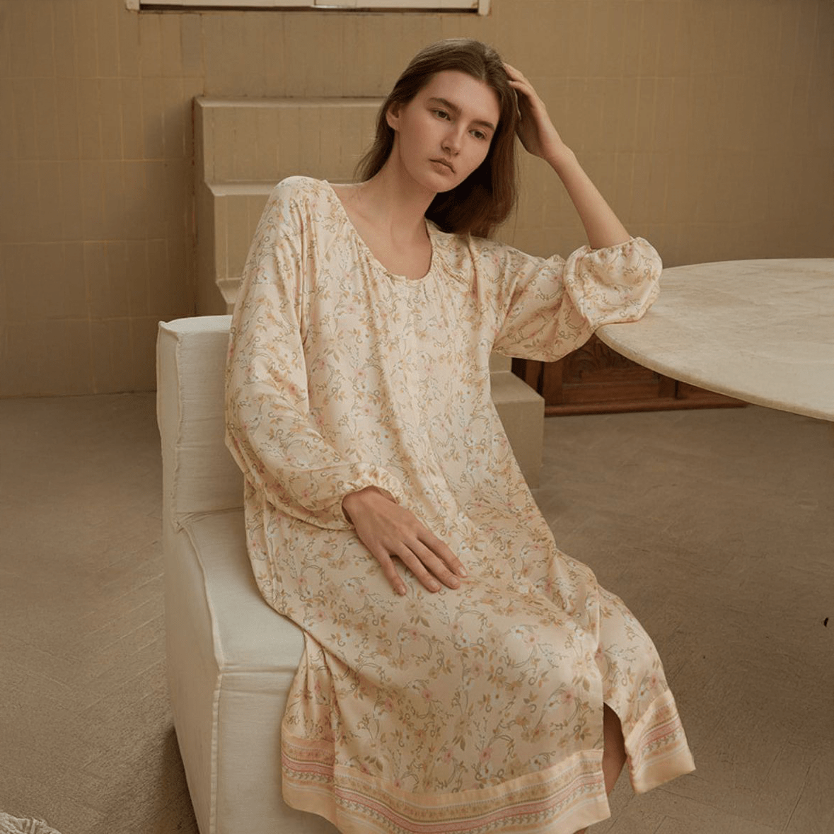 Amber Bloom Sleep Dress - Momang Studio