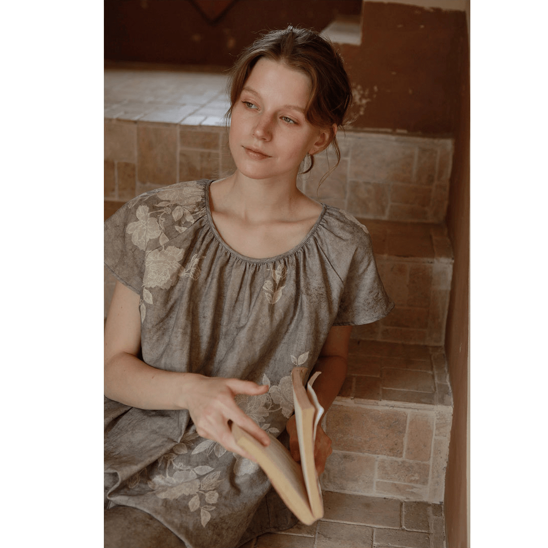 Ashen Bloom Pajama Set - Momang Studio