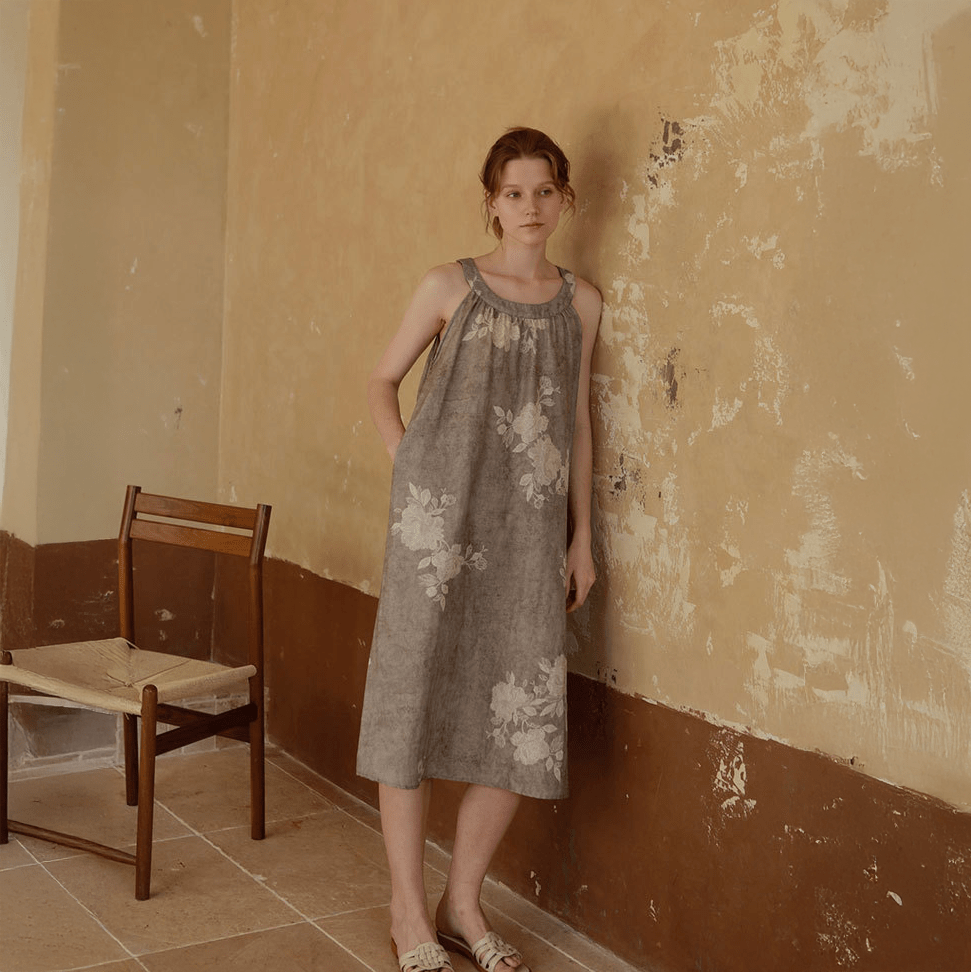 Ashen Bloom Pajama Set - Momang Studio