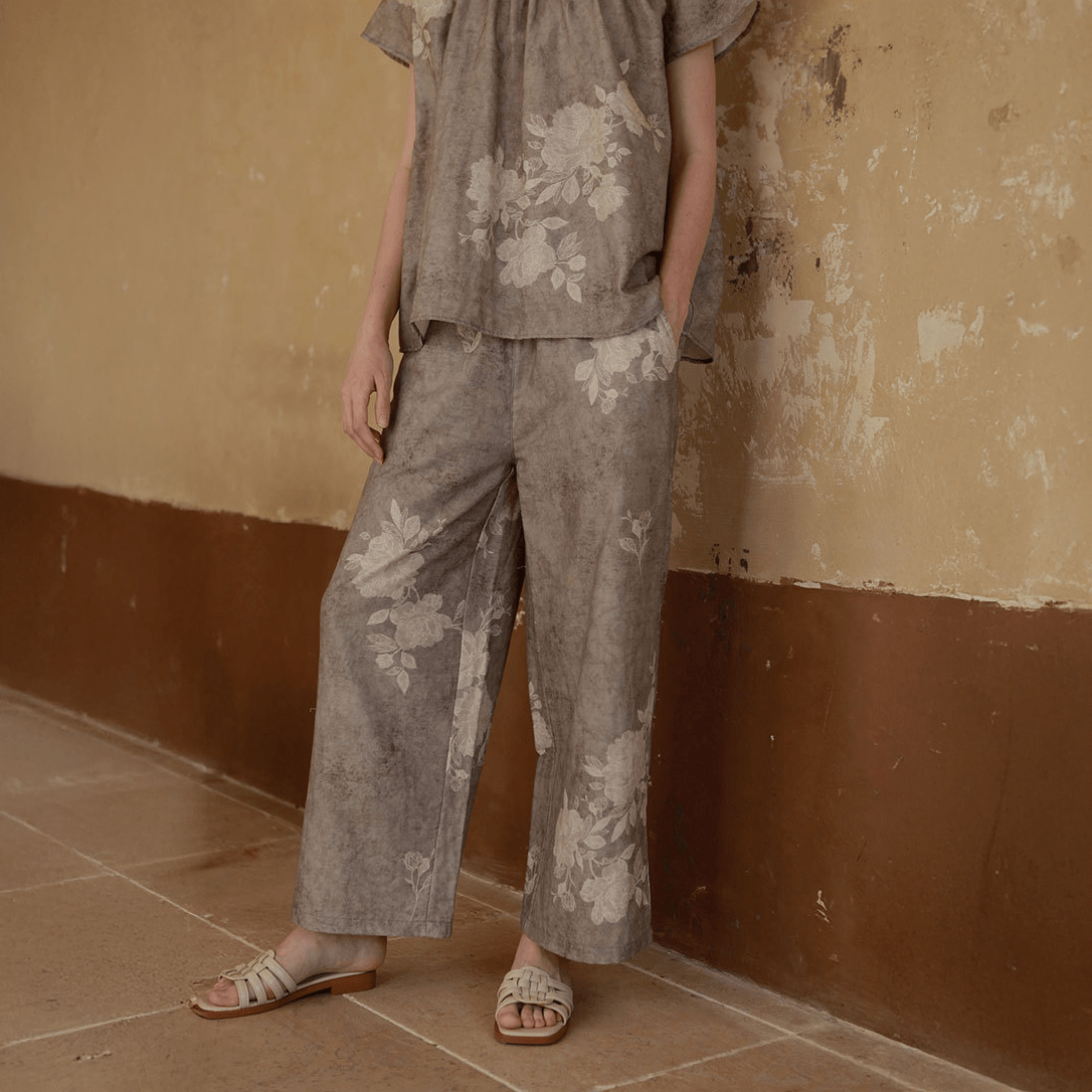 Ashen Bloom Pajama Set - Momang Studio