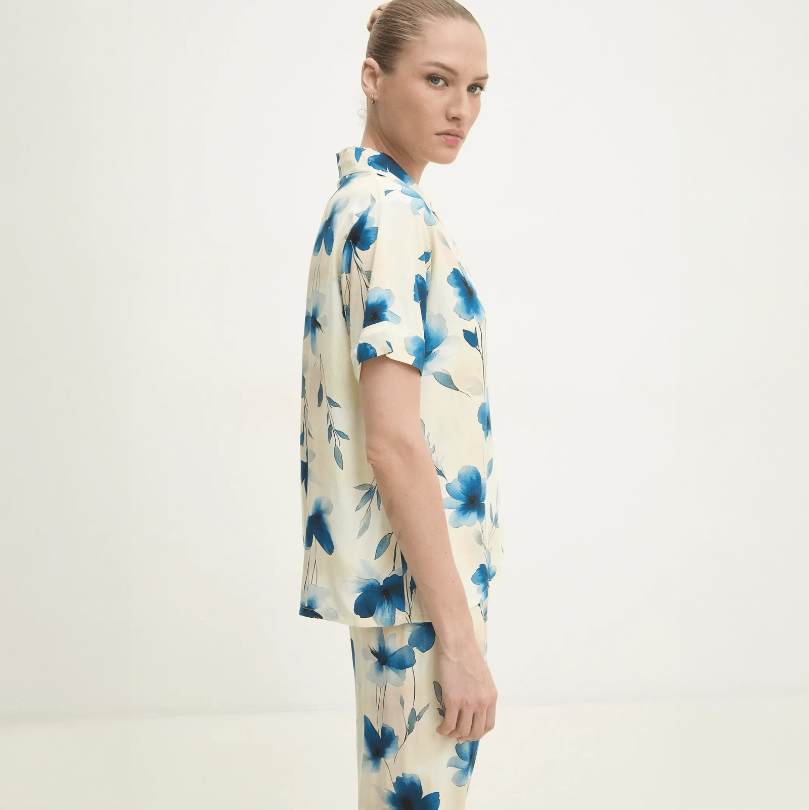 Azure Bloom Pajama Set - Momang Studio