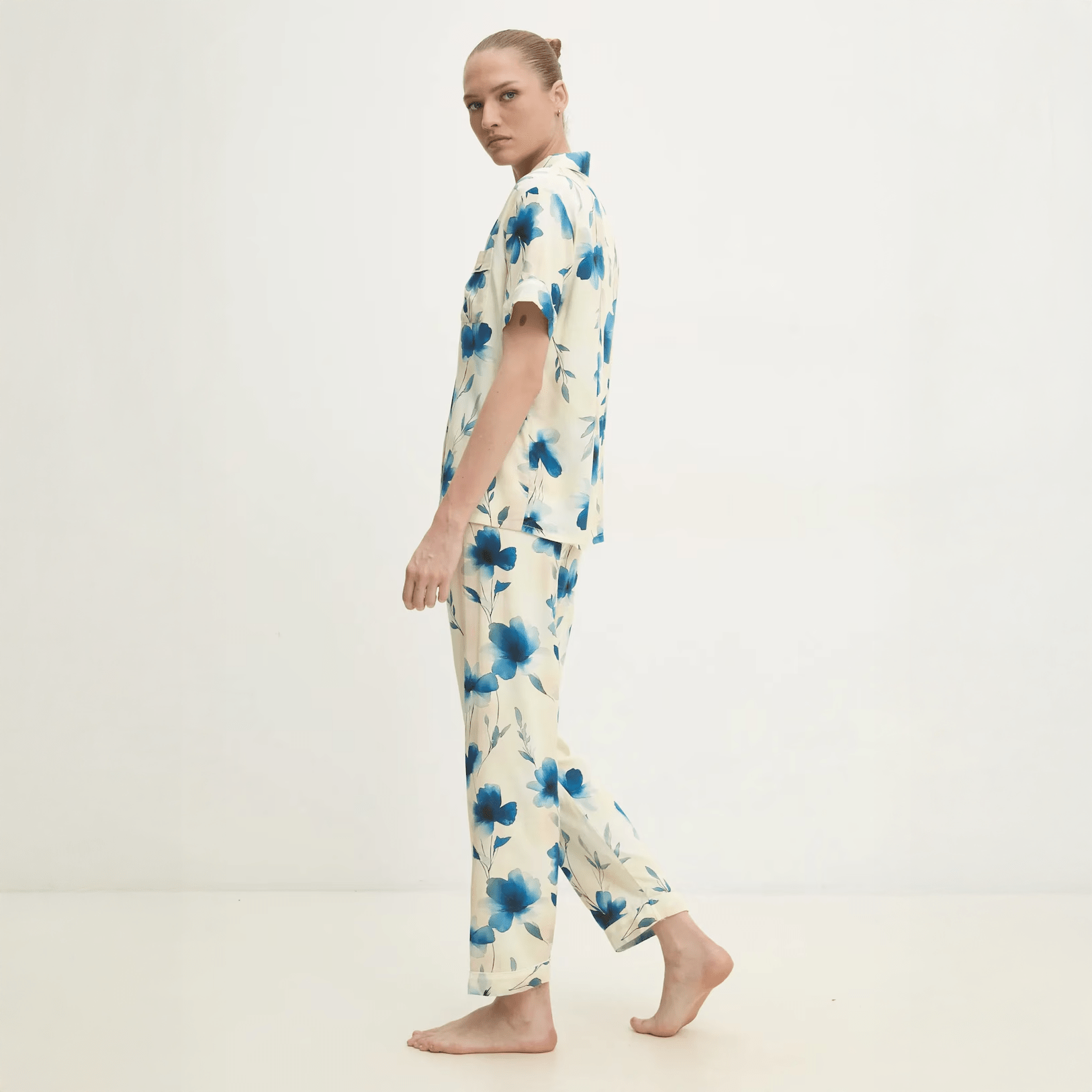 Azure Bloom Pajama Set - Momang Studio