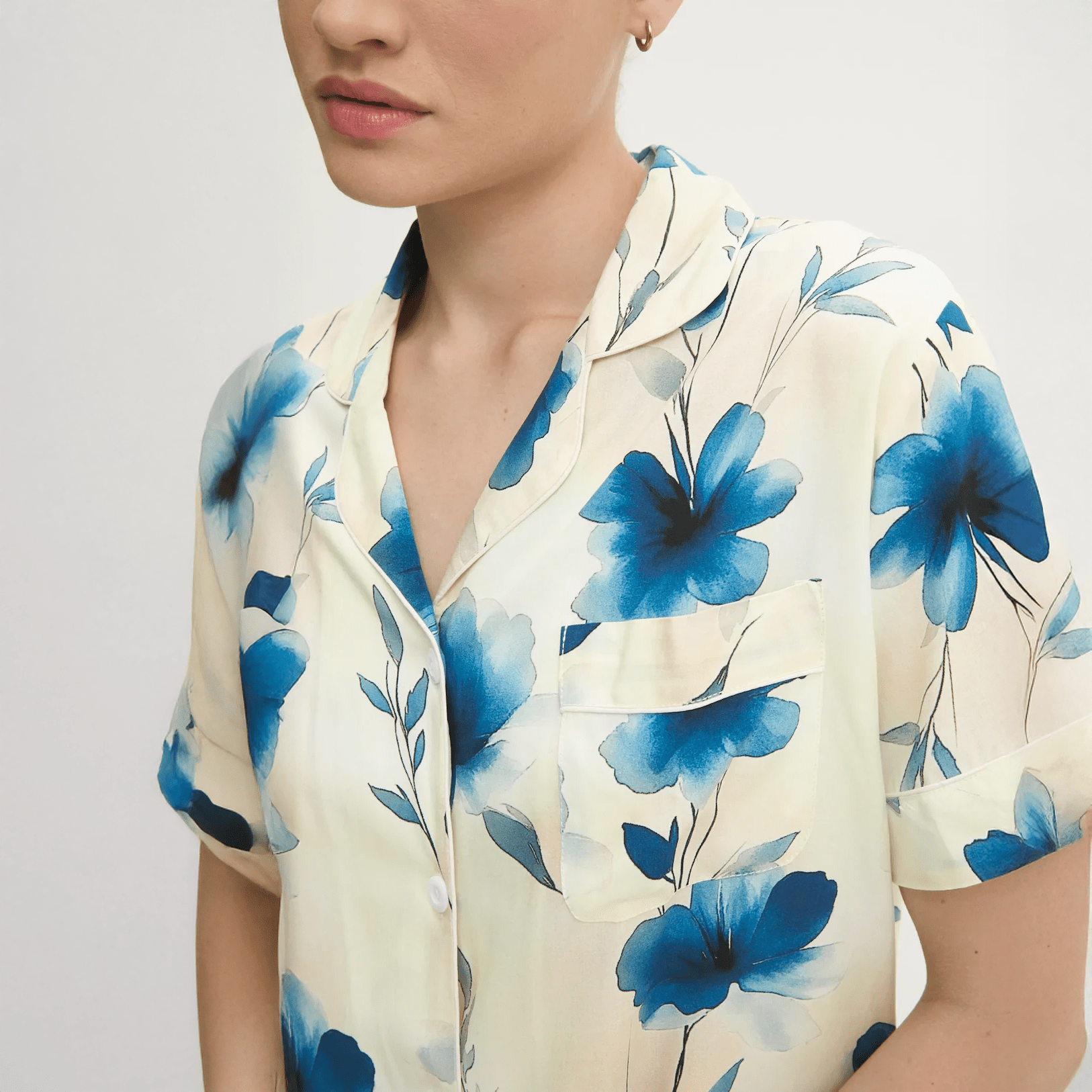 Azure Bloom Pajama Set - Momang Studio