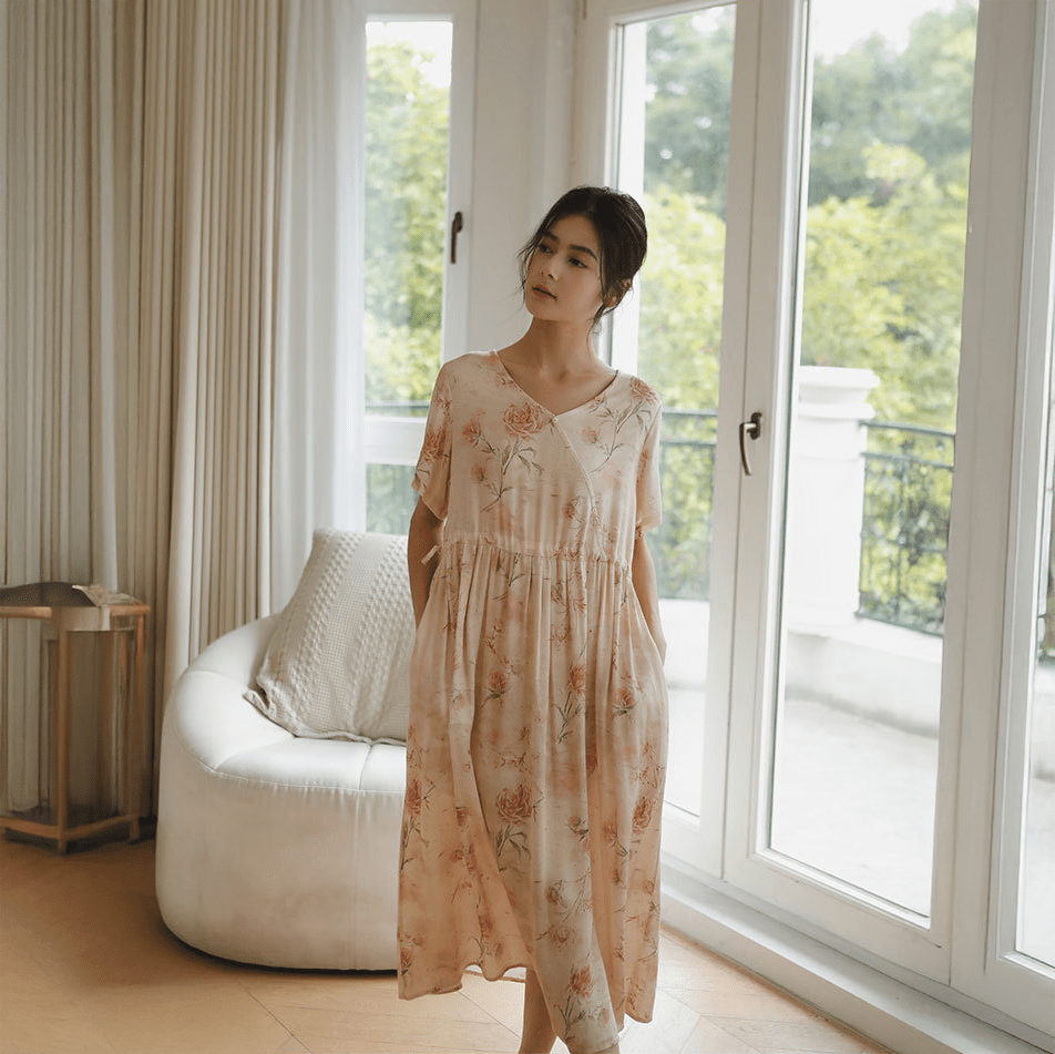 Blossom Veil Sleep Dress - Momang Studio
