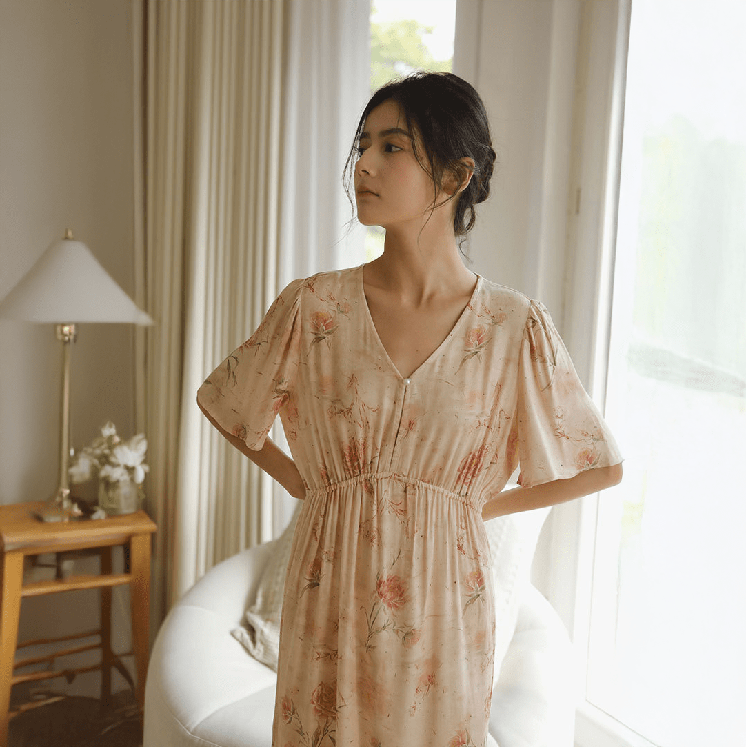 Blossom Veil Sleep Dress - Momang Studio