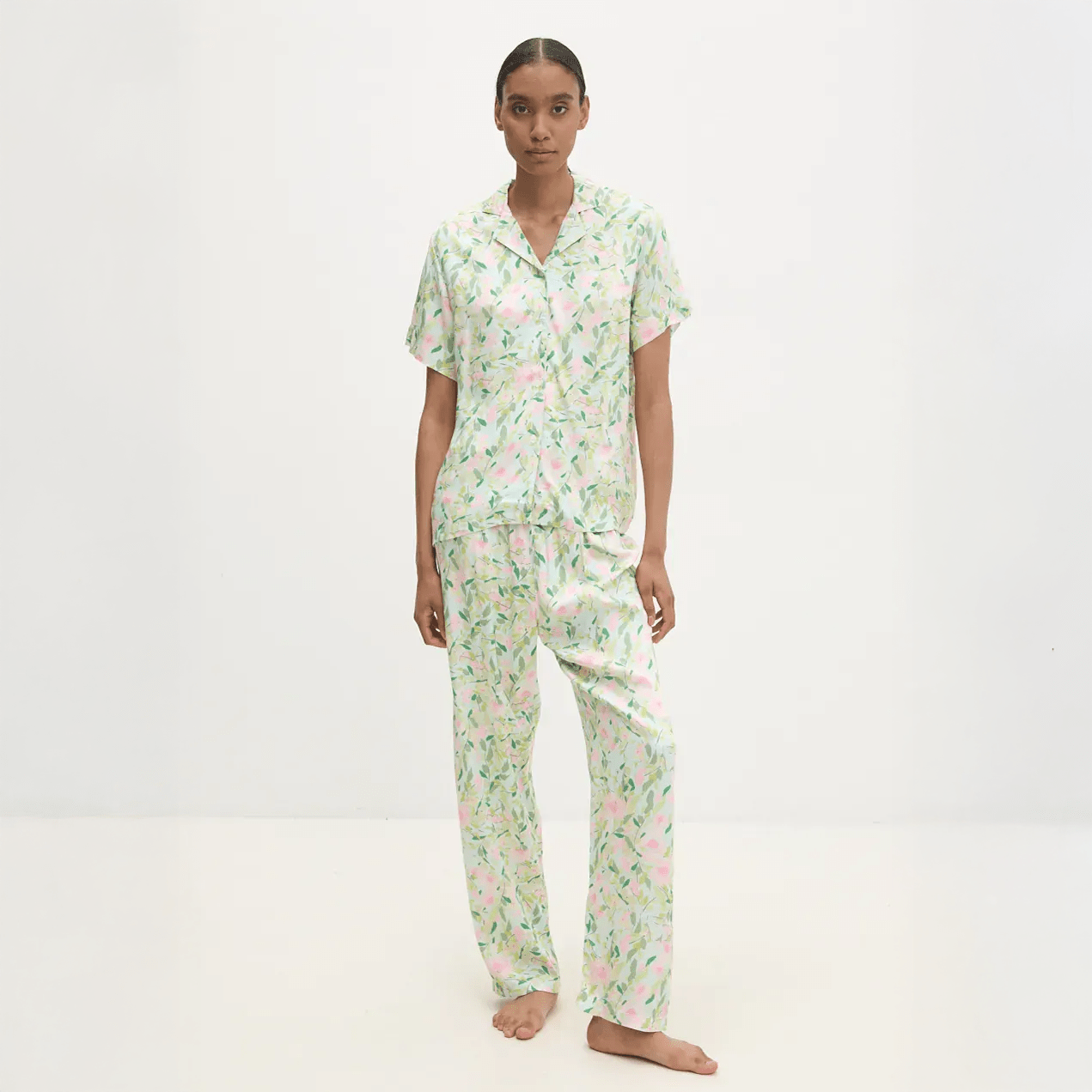 Blush Leaf Pajama Set - Momang Studio