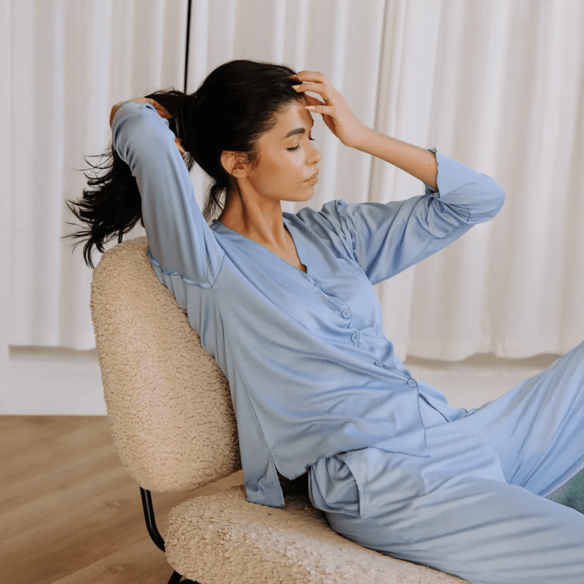 CloudEase Lounge Set in Pale Blue - Momang Studio