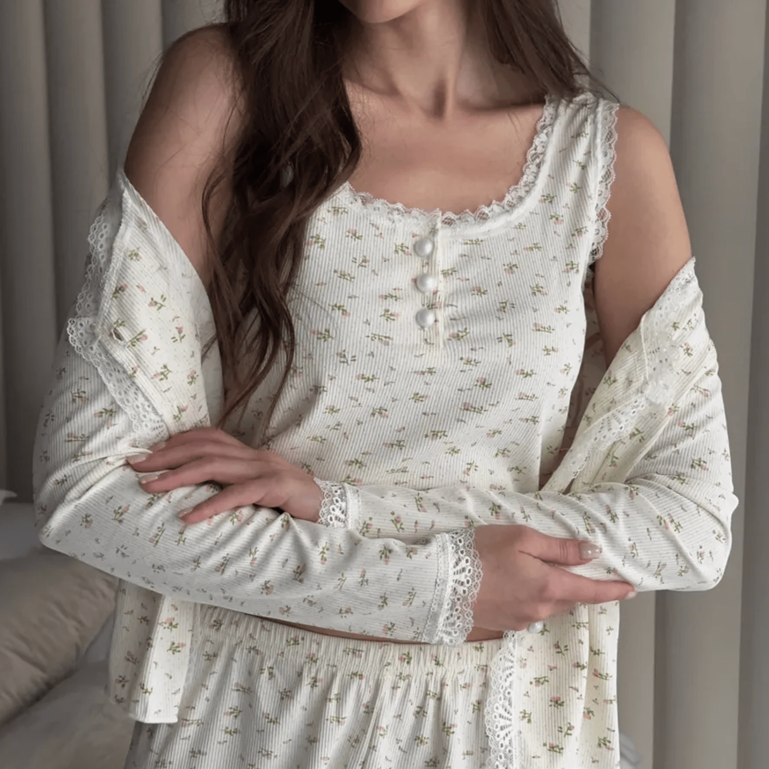 Floral 3 - in - 1 Pajama Set - Momang Studio