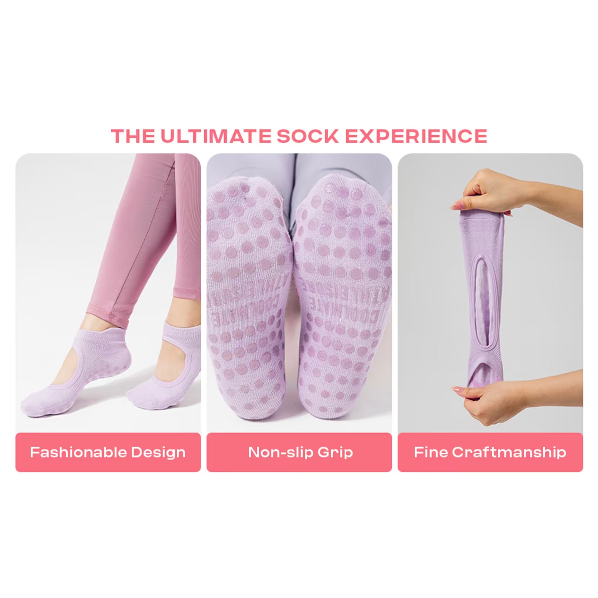 MoMang Pajama CloudStep Yoga & Pilates Grip Socks