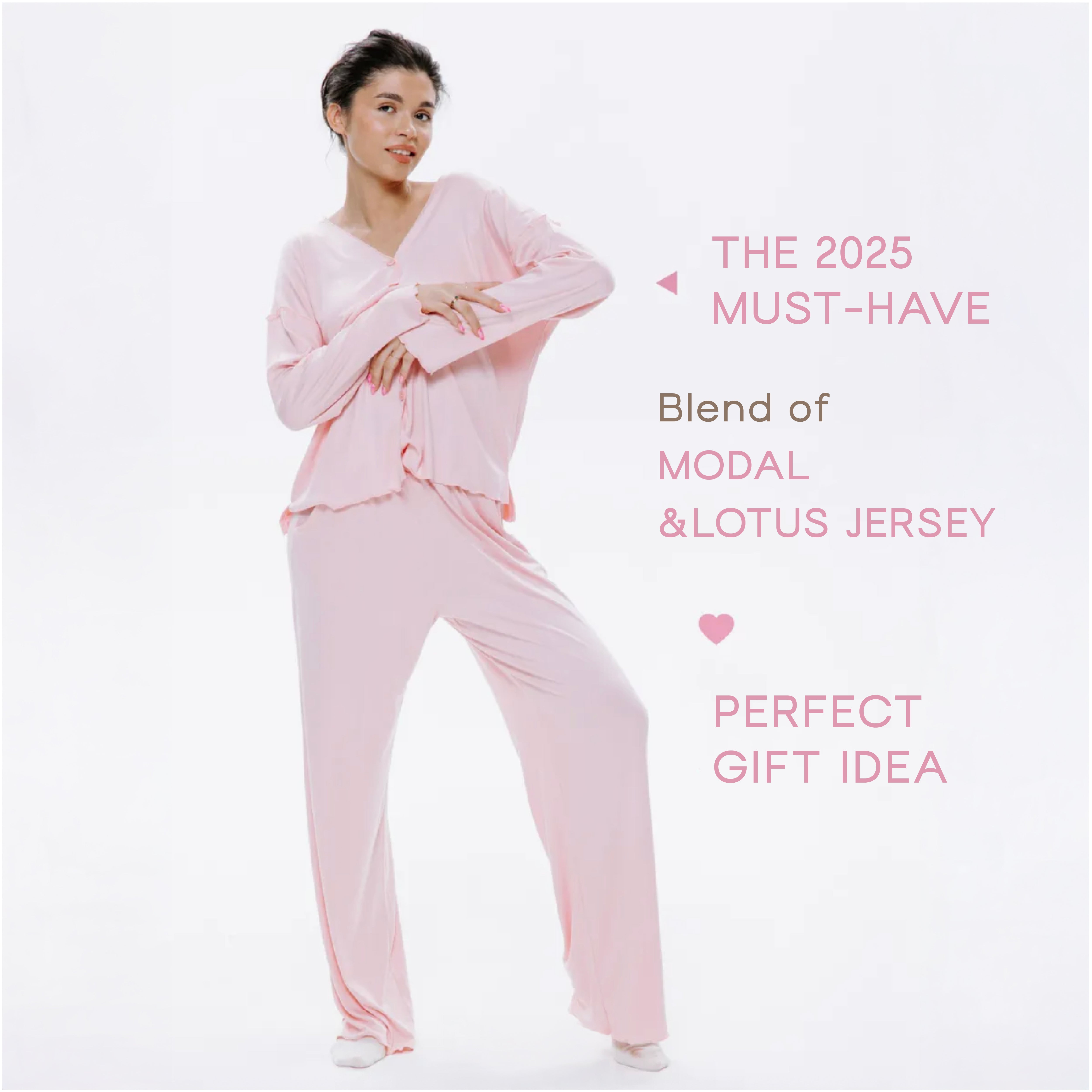 CloudEase Lounge Set in Soft Pink