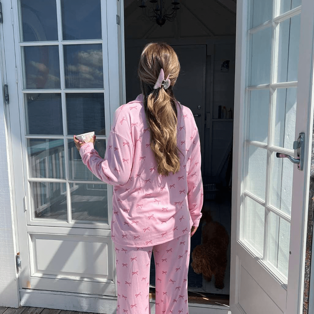Soft Cotton Bow Pajamas - Momang Studio