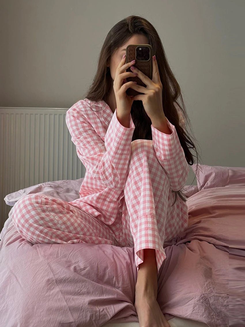 Sweet Gingham Pajama Set - Momang Studio