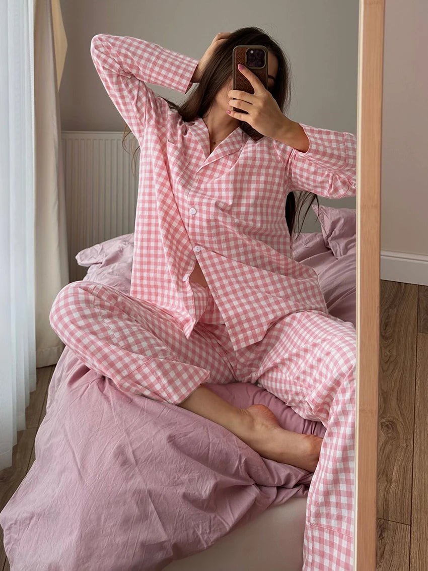 Sweet Gingham Pajama Set - Momang Studio