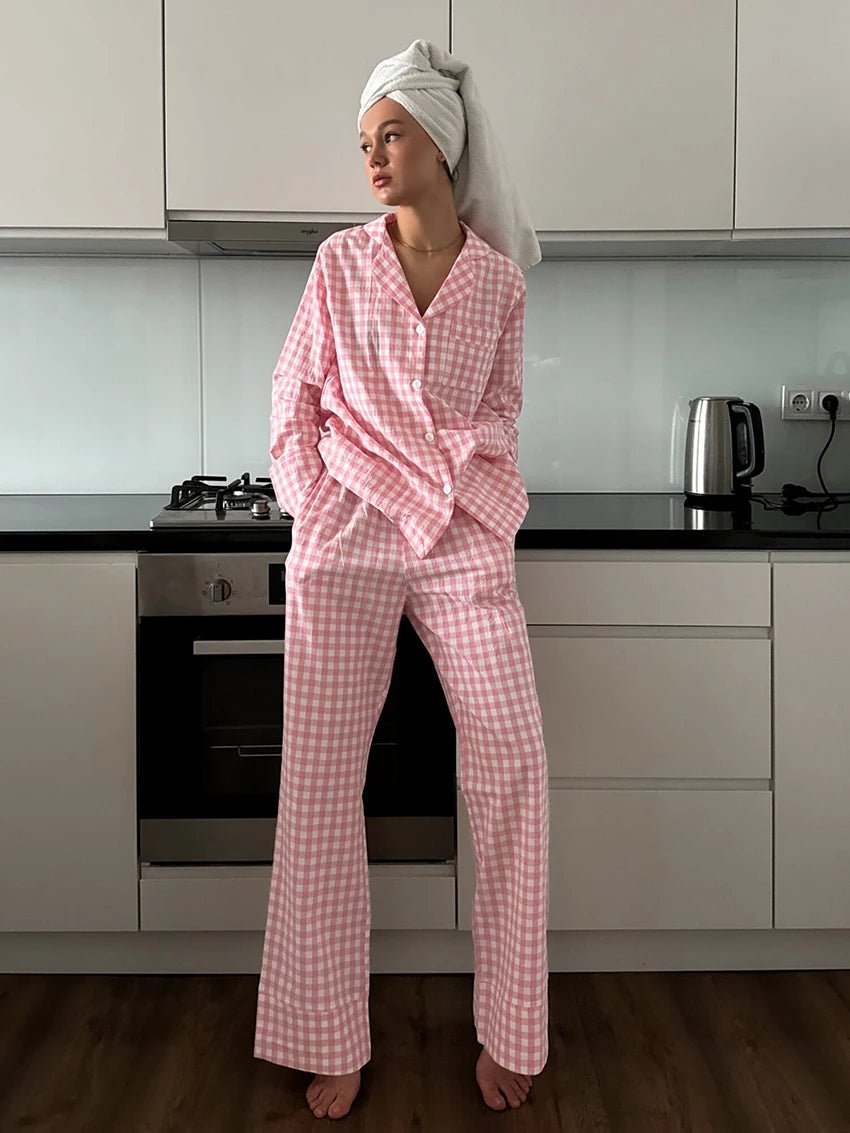 Sweet Gingham Pajama Set - Momang Studio