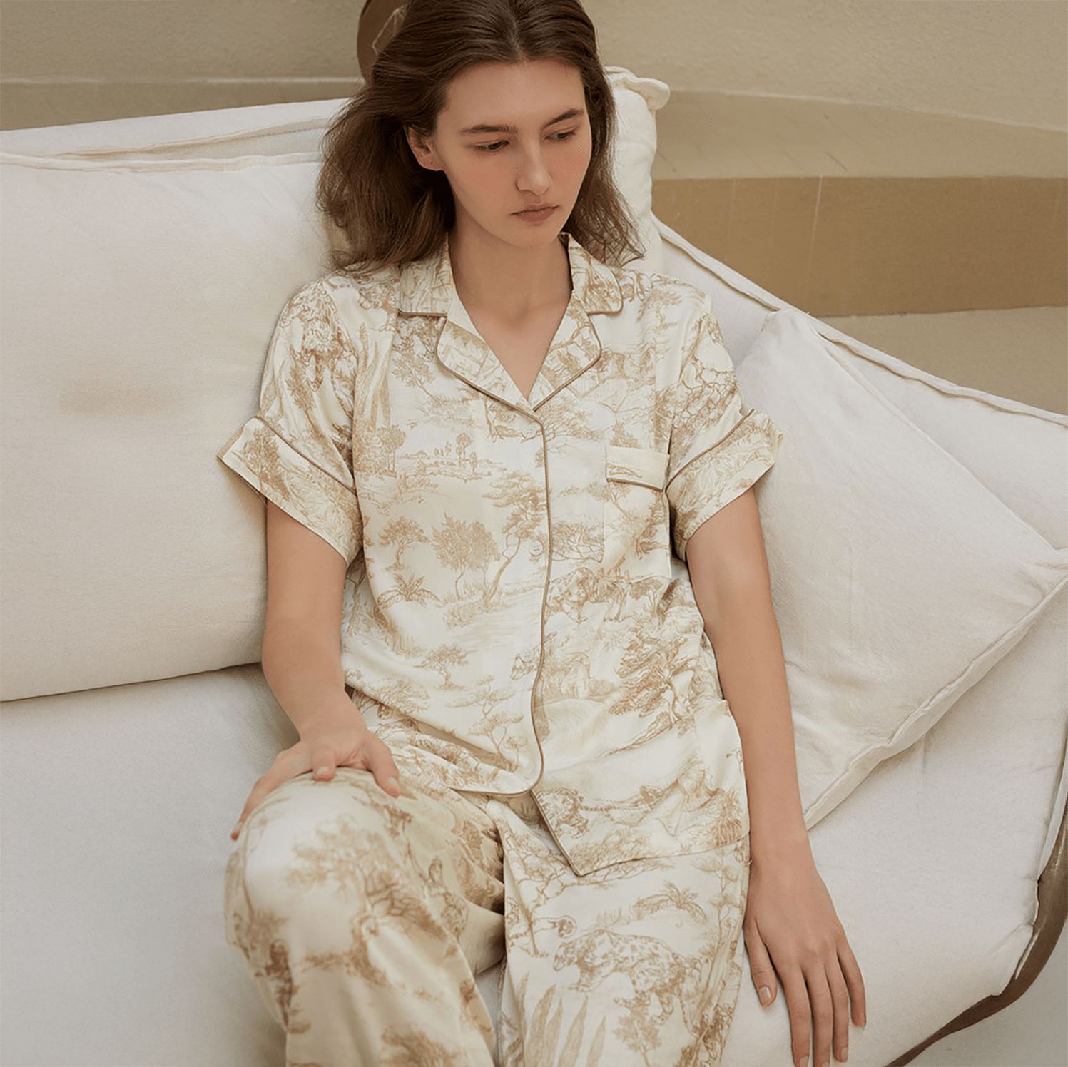 Toffee Meadow Pajama Set - Momang Studio