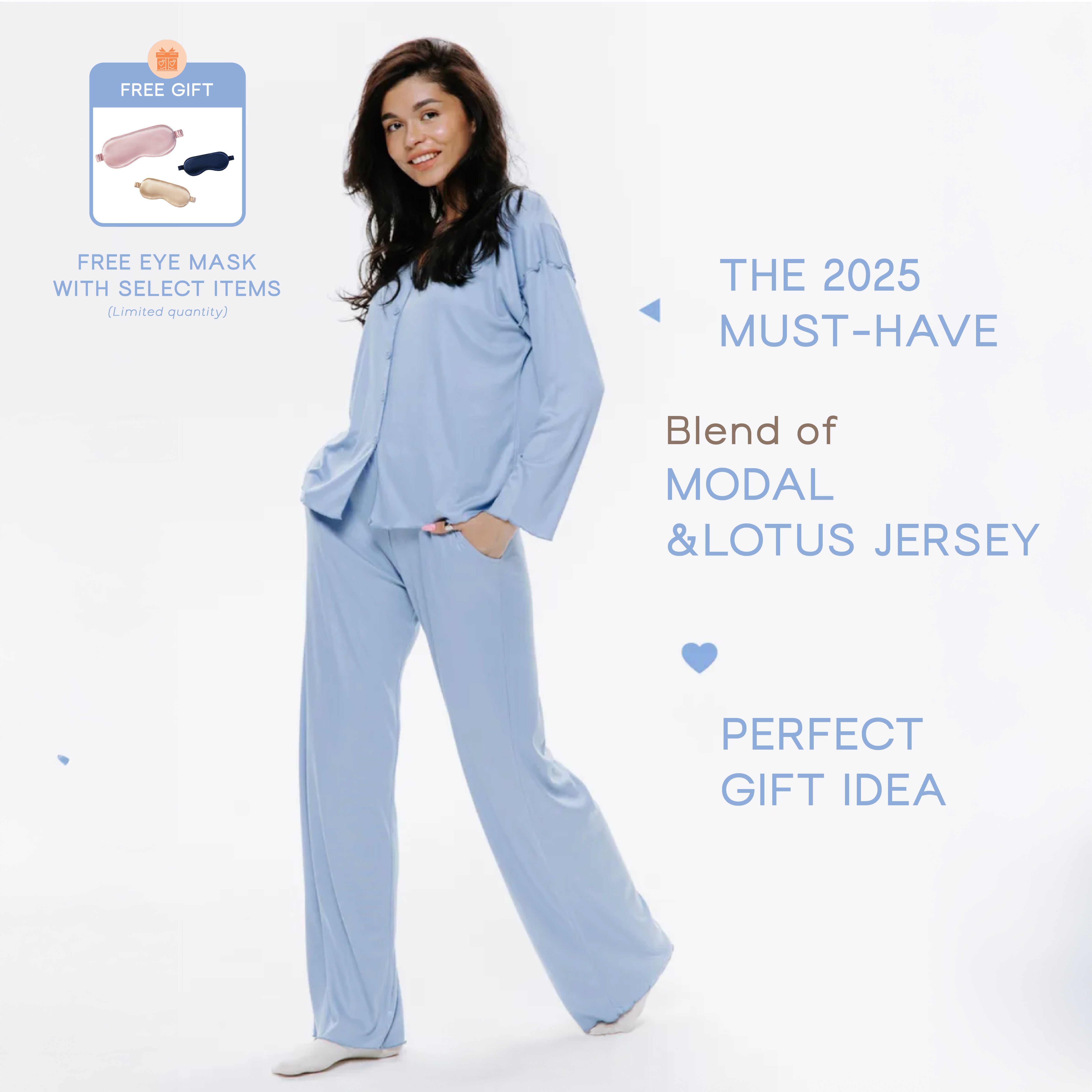 CloudEase Lounge Set in Pale Blue