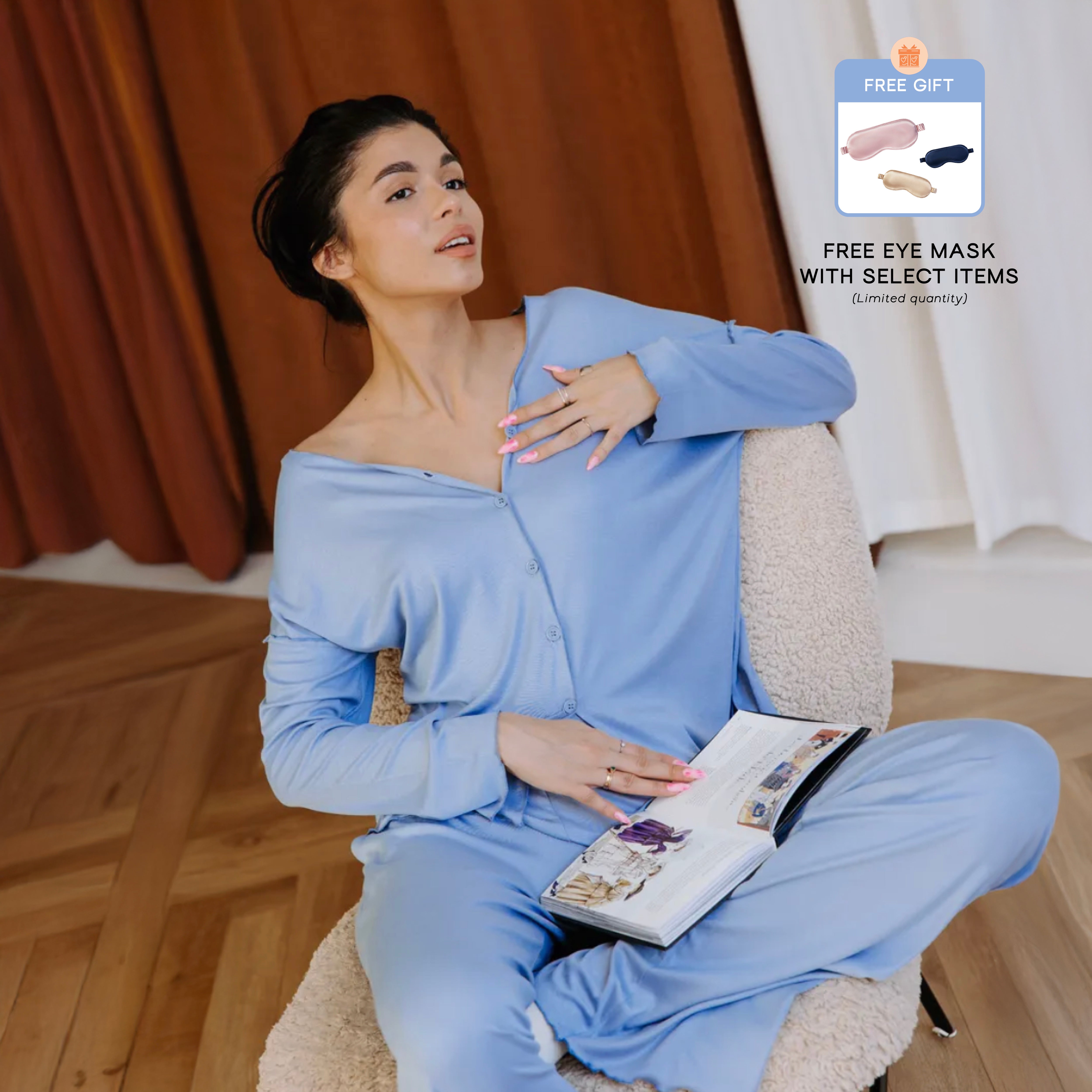 CloudEase Lounge Set in Pale Blue
